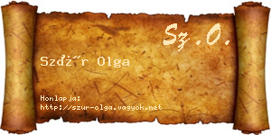 Szür Olga névjegykártya