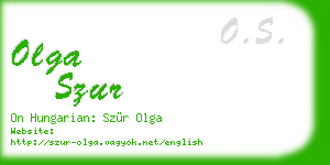 olga szur business card