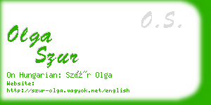 olga szur business card